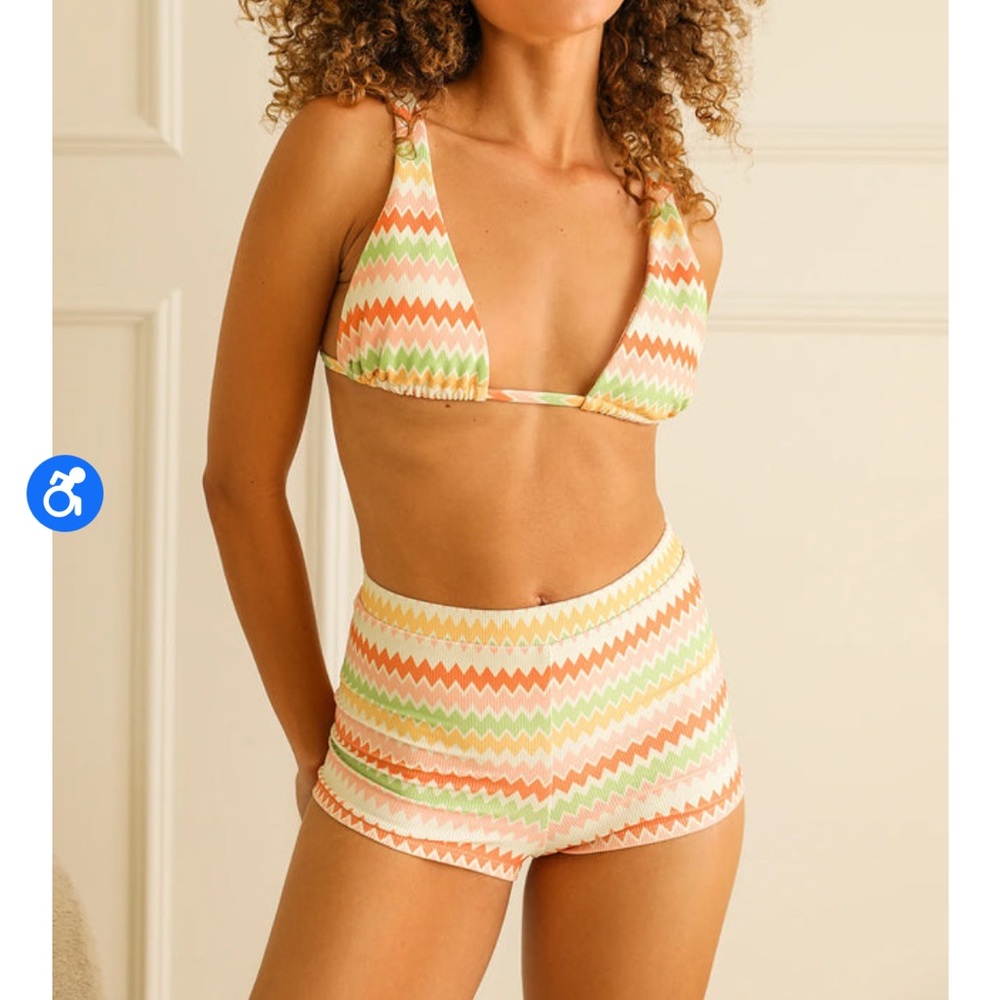 Dippin' Daisy's Zigzag Bikini - Orange, Green, White